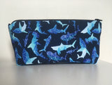 Geometric Sharks Toiletry Bag