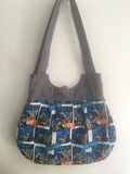 Batman Comics Blue and Gray Purse