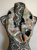 Puppies and Plants Short Infinity Scarf