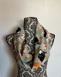 Puppies and Plants Short Infinity Scarf